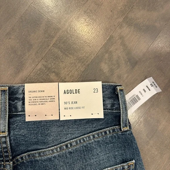Agolde 90's Mid Rise Loose Fit Jeans-Size 23.  Imagine wash NWT! - Picture 4 of 5